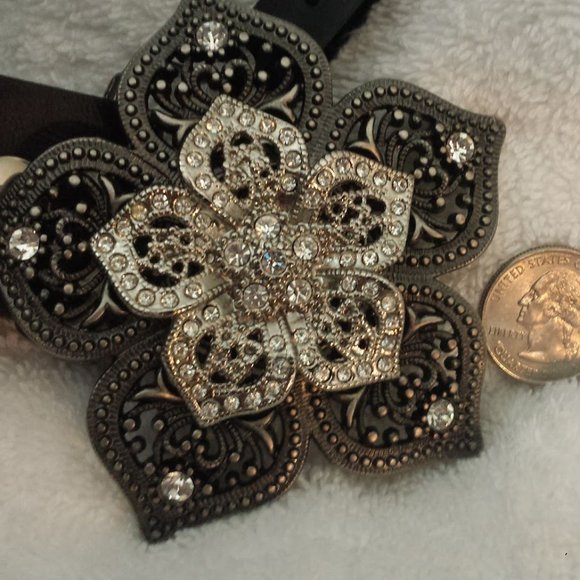 flower floral crystal belt main image 6